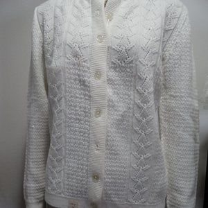 1960's White Orlon Acrylic Cuddle Knit Med New